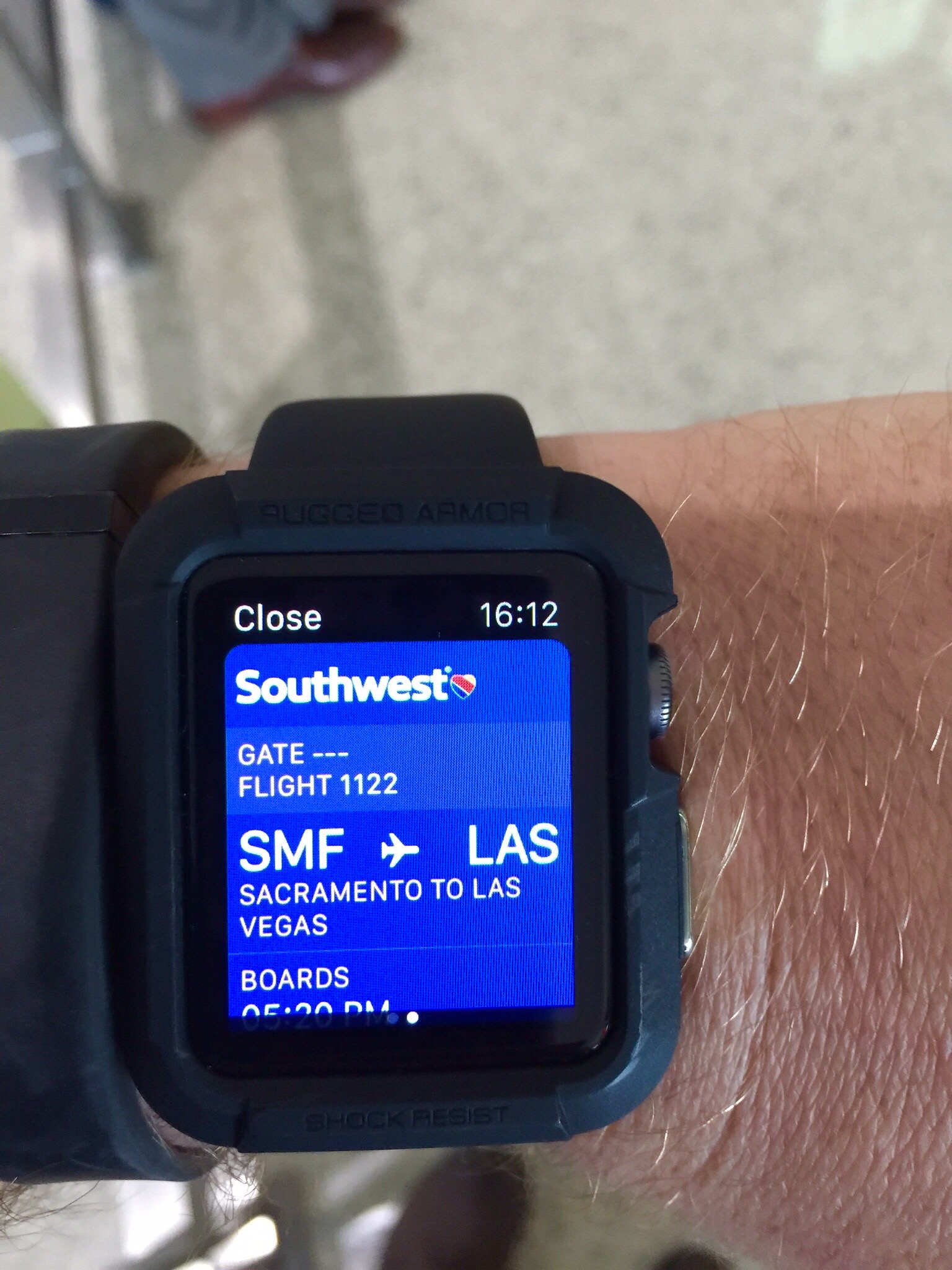 Southwest Apple Watch Boarding Pass